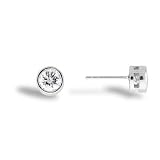 Eve's Addiction Sterling Silver Earrings with Bezel Set CZ