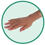 Helastic Gauntlet - Helastic Hand Portion with - Finger Stubs, Beige, Size 2, Small, Compression 20