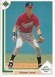 1991 Upper Deck Chipper Jones Baseball Rookie Card In Protective Display Case