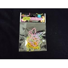  Rubba Bandz Shaped Rubber Bands Bracelets 12Pack Glow Animal