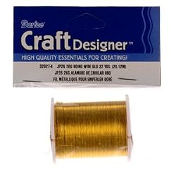 Beading Wire, 26 Gauge, Gold, 22yds (Pack of 1)