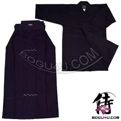 (US-03) Soft and Comfortable Deluxe 100% Cotton Double Layer Kendo Gi and No.10000 Hakama
