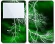 Lighting Green Design Skin Decal Sticker for Apple iPod video 30GB/ 60GB/ 80GB Player