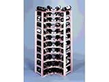 Wine Cellar Innovations Traditional Redwood Curved Corner Rack 84-bottle