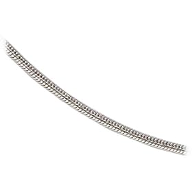 14k White Gold 1.2mm Diamond-Cut Octagonal Snake Chain Necklace, 20 by Amazon.com Collection
