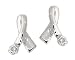 .15 CTW Diamond Ribbon Twist Earrings 14K White Gold