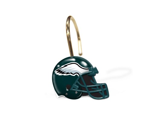 NFL Philadelphia Eagles Set of 12 Shower Curtain Rings