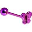 Purple Flat Butterfly Anodized Titanium Barbell