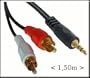 *** Cable audio jack 3.5mm vers 2RCA (m�le/m�le) 1,5 m�tres ***