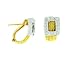 Jewelry : 18K yellow and white gold Modern designer earrings