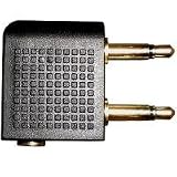 Airline Headphone Seat Adaptor - Airplane 3.5mm Stereo to dual Mono Earphone Connector Adaptor