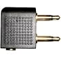 Airline Headphone Seat Adaptor - Airplane 3.5mm Stereo to dual Mono Earphone Connector Adaptor
