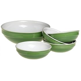 Emile Henry Provencal 5-Piece Pasta Bowl Set, Vert Green by Emile Henry