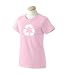 Women's Recycle T-Shirt, L, Light Pink/White
