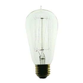 Ferrowatt 1910N - 40 Watt 1910 Antique Replica Light Bulb, 120 Volt, 28 Candle Power