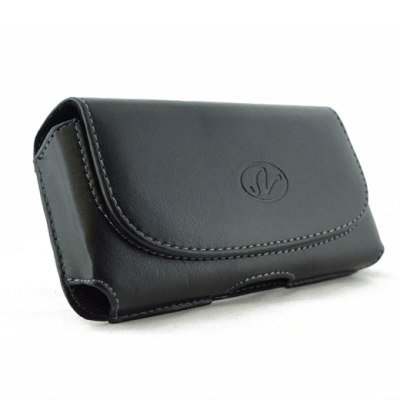 Black Horizontal Leather Cover Belt Clip Side Holster Case Pouch For T-Mobile Alcatel One Touch Fierce 2