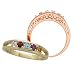 Mothers Birthstone Heart Solitaire Ring Solitaire title=
