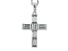 0.51 ct Baguette cut Diamond Cross Pendant 18k White Gold