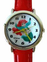 Disney Princess Watch - The Little Mermaid Watch w red leather band