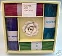 128 Piece Incense Sticks Gift Kit Set with White Ceramic Rose Holder-4 Scents