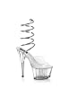 6 1/2 Inch Heel Sandal Women'S Size Shoe With Coiled Ankle Strap