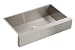 KOHLER K-3943-NA Vault Undercounter Single Basin Stainless Steel Sink with Shortened Apron-Front for 36-Inch Cabinet