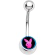 Licensed Pink Rabbit Head Playboy Belly Ring
