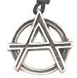 Anarchy Rocking Pewter Pendant Necklace