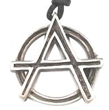 Anarchy Rocking Pewter Pendant Necklace