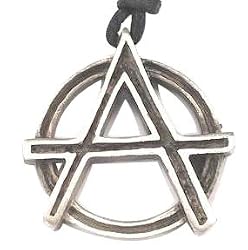 Anarchy Rocking Pewter Pendant Necklace