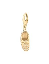Gold over silver 0.085ct TDW Diamond GirlS Bootie (Charm)