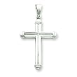 14k White Gold Cross Pendant