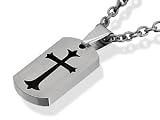 Titanium Cut Out Cross Pendant