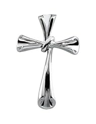 14K White Gold 34.75X22.75 mm Religious Pendant