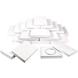 24 White Swirl Cotton Jewelry Gift Boxes Necklace Bracelet Displays 5 3/8"