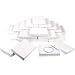 24 White Swirl Cotton Jewelry Gift Boxes Necklace Bracelet Displays 5 3/8"