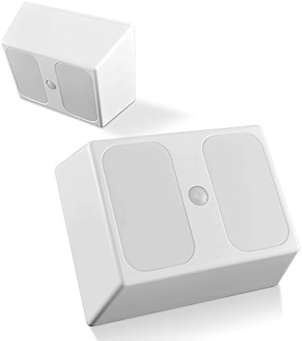 Superb Indoor Outdoor Motion Sensor Night Light/ Top Quality Dusk to Dawn Led Step Wall Light/ Battery Powered Energy Efficient for Hallway Closet Kitchen Bath Toilet Cupboard Nursery Garage/ Best Buy