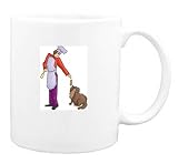 Mug with man, body, individuals, feeding, individual, mammal, humans, person, dog, chef,... by SHOPZEUS