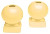 Fiesta Yellow 488 3-5/8-Inch Round Candlestick Holders, Set of 2