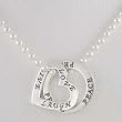 Heart Shaped LIVE LOVE LAUGH and Round PEACE Affirmation Pendants on 24" Ball Chain, #9863