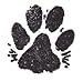 Dog Rubber Stamp - Paw Print with Fur - DSP1003C