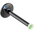 16 Gauge Black Titanium Bioplast Light Green Gem Monroe 3/8 Inches