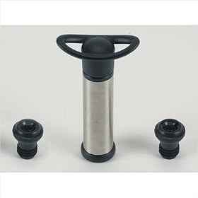 Paderno World Cuisine Vacuum Wine Pump, Stainless Steel with 2 Stoppers