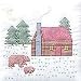 Stamped Ecru Quilt Blocks 18''X18''-Cabin & Bears