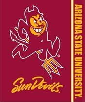 Arizona State Sun Devils 50"x60" Royal Plush Raschel Throw Blanket - College Athletics Sports Merchandise