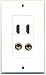 RiteAV - 2 Port HDMI 2 Port Banana Speaker Decorative Wall Plate