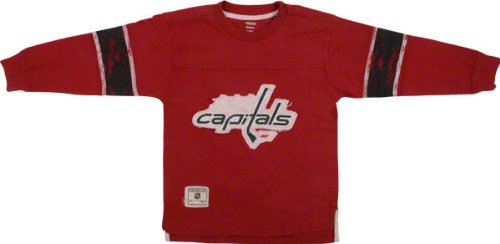 Washington Capitals Youth Vintage Jersey Long Sleeve Crewneck T-Shirt