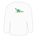 Search : Long Sleeve T-shirt with green, stomach, dinosaur, television, outline
