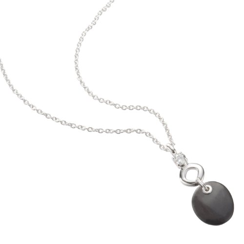 Fossil Damen-Collier 925 Sterling Silber mit Holz JF15769040 Preisvergleich