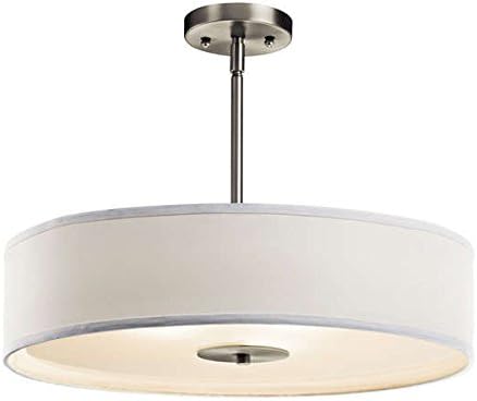 Kichler Lighting Transitional 3-light Brushed Nickel Pendant/Semi Flush Mount